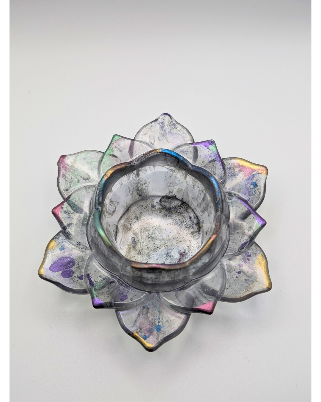 Painter's Mess Flower Candle Holder