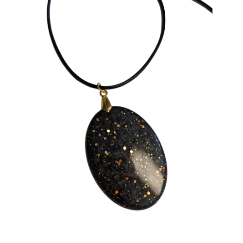 October Colors Necklace - Black and Gold