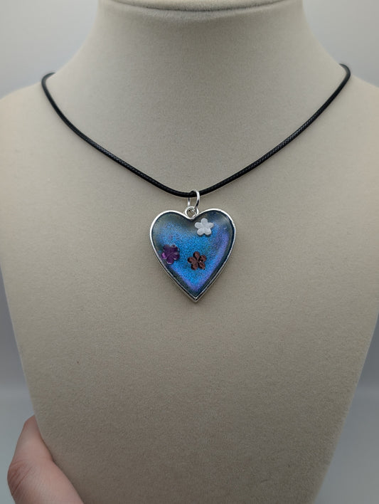 Fae Wilds Blue Heart Necklace