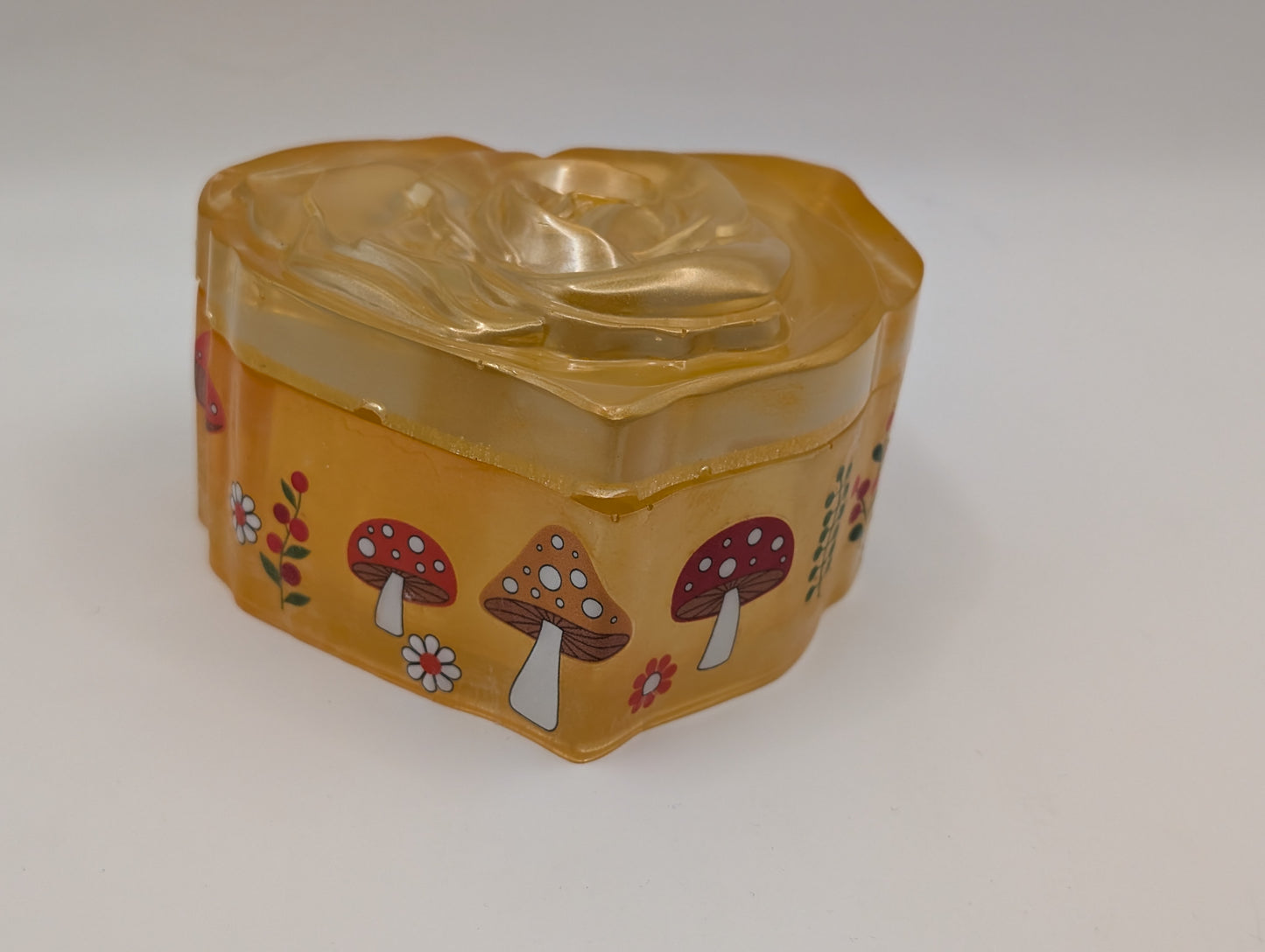 Gnomes and Shrooms Heart Box with Lid