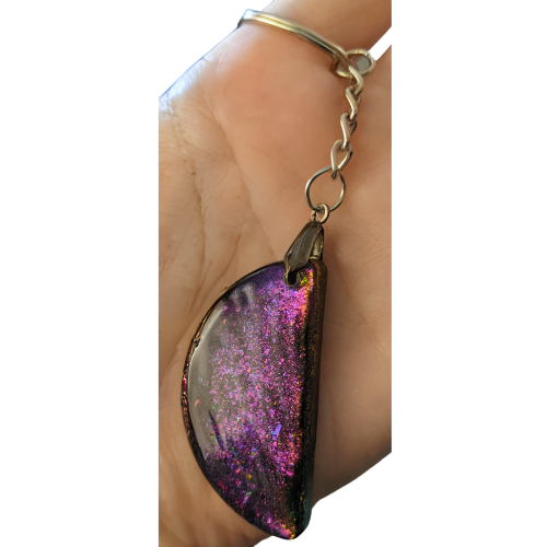 Half Moon Purple Keychain