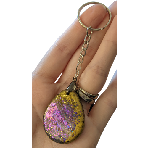 Multicolor Teardrop Keychain