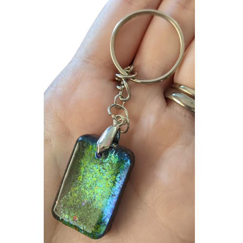 Green Rectangle keychain