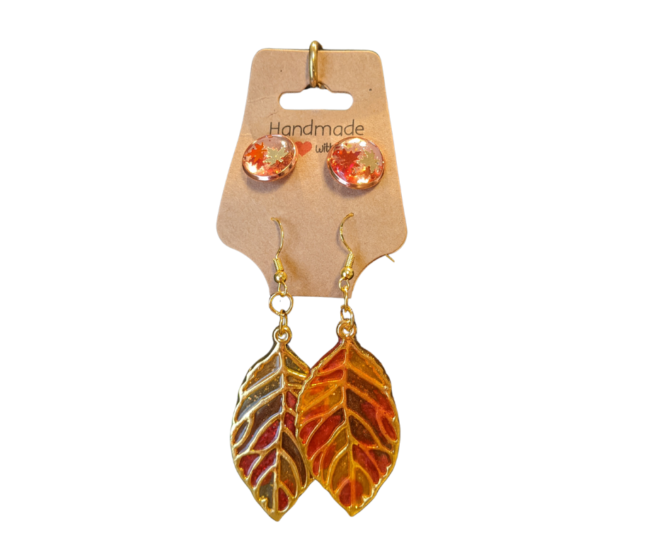 Autumn Leaves Earrings Set