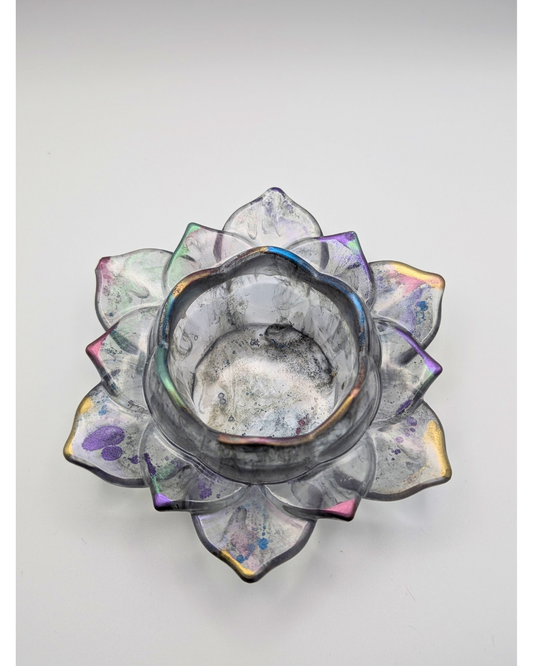 Painter's Mess Flower Candle Holder