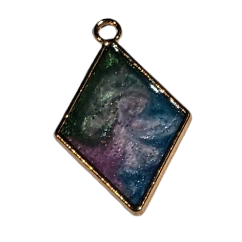 Diamond - Blue, green, and purple ***Pendant ONLY***