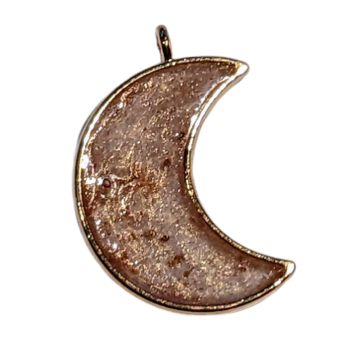 Moon Pendant - Pearl color with gold foil ***Pendant ONLY***