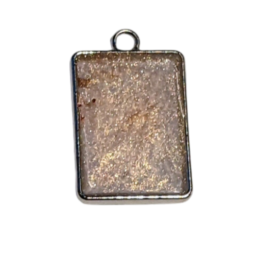 Rectangle Pendant - Gold and pearl ***pendant ONLY***